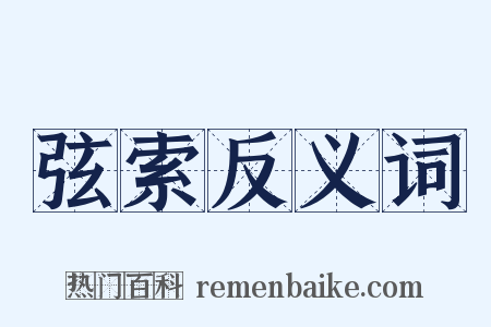 弦索反义词是什么意思的图片